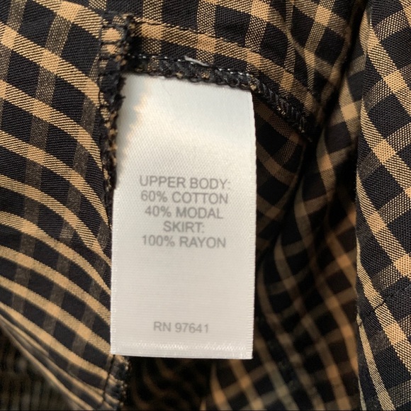 J. Jill Black/Tan Dress Size Medium Petite - Picture 5 of 7